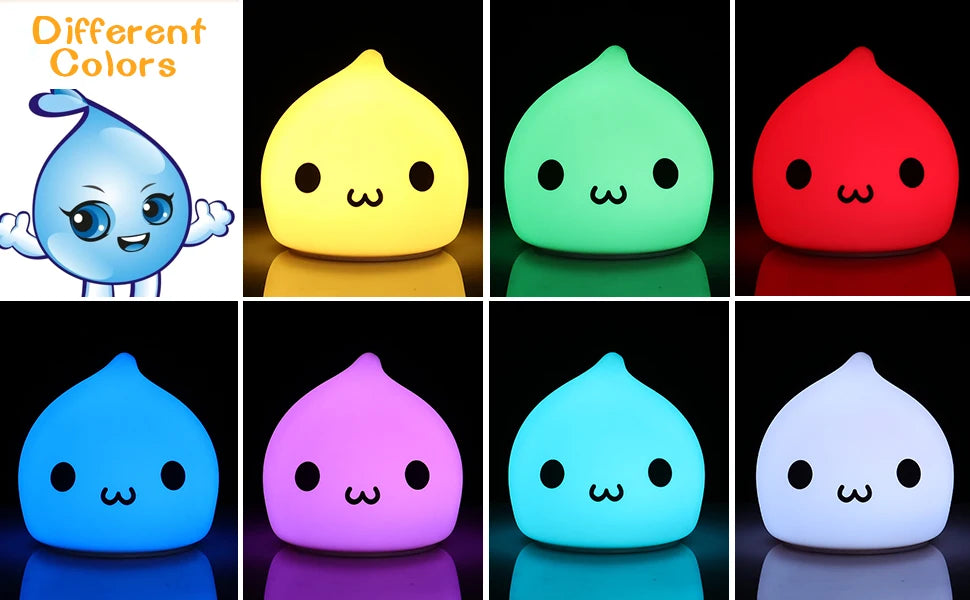 Mini Kawaii Baby Night - Lamp 7 Color-changing - Eye Protection - Bedroom Bedside Nightlight