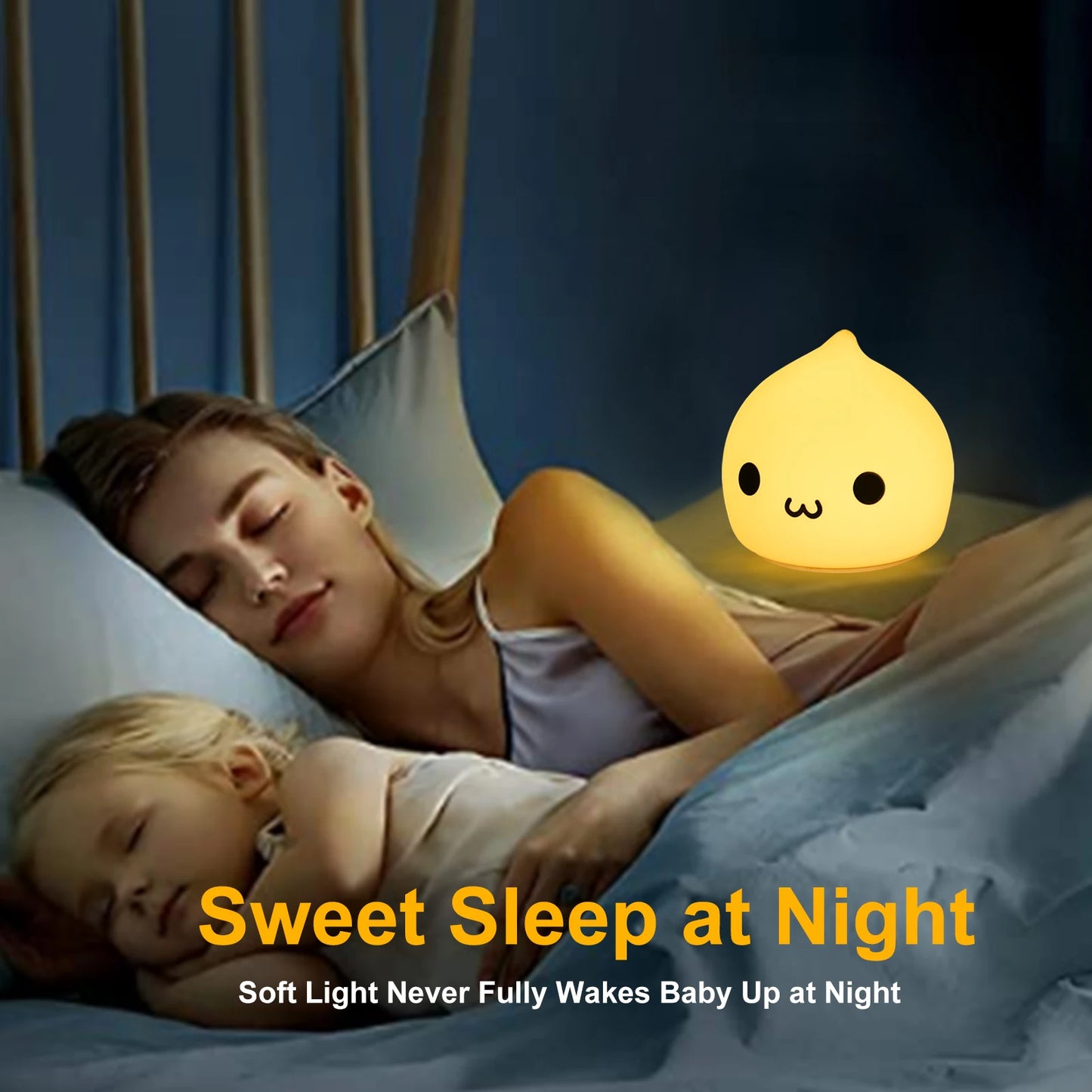 Mini Kawaii Baby Night - Lamp 7 Color-changing - Eye Protection - Bedroom Bedside Nightlight