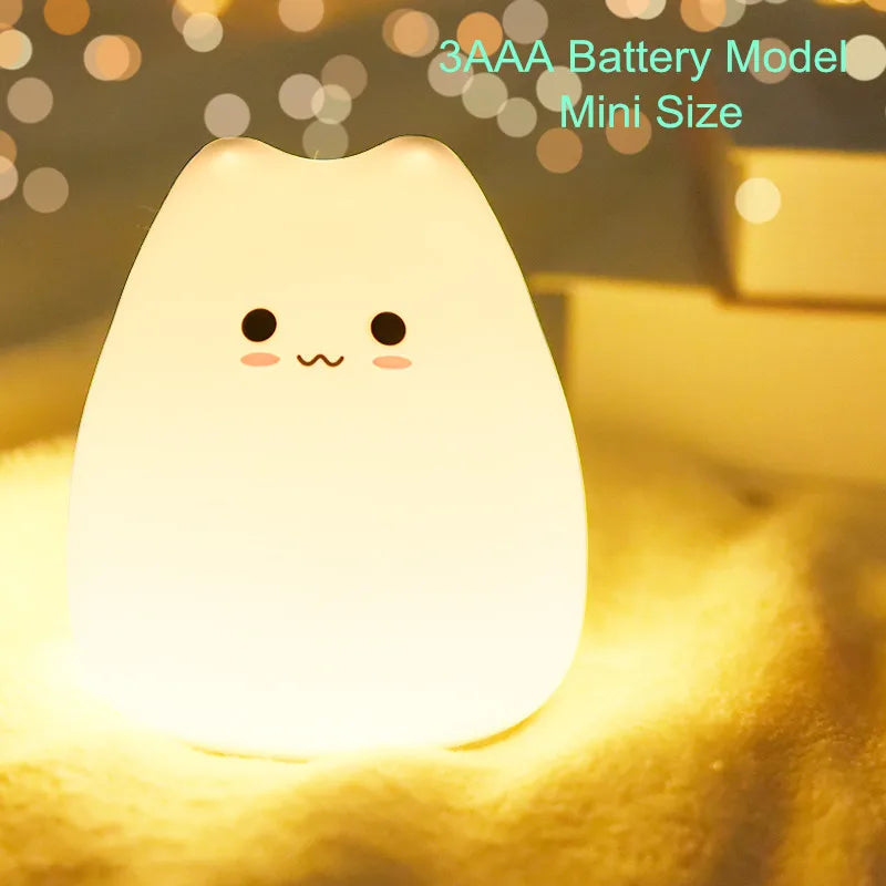 Mini Kawaii Baby Night - Lamp 7 Color-changing - Eye Protection - Bedroom Bedside Nightlight