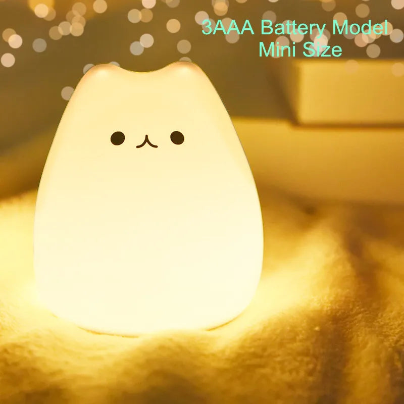 Mini Kawaii Baby Night - Lamp 7 Color-changing - Eye Protection - Bedroom Bedside Nightlight