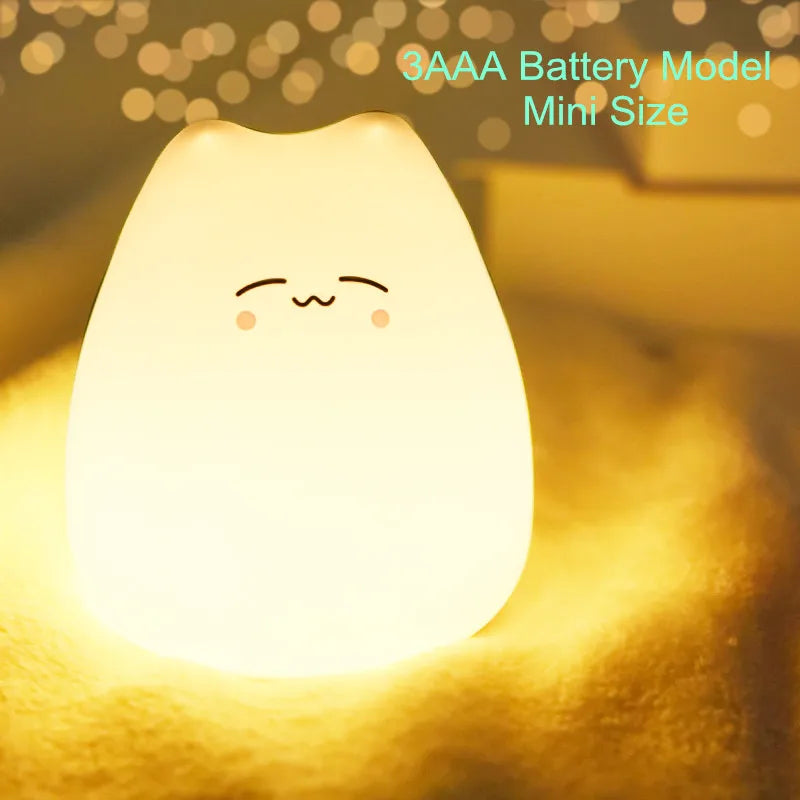 Mini Kawaii Baby Night - Lamp 7 Color-changing - Eye Protection - Bedroom Bedside Nightlight