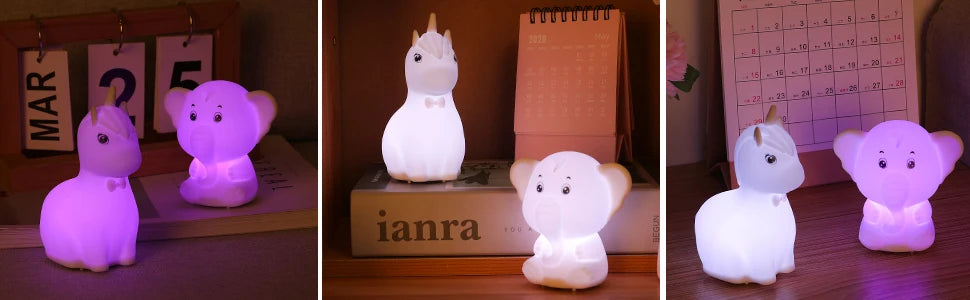 Mini Kawaii Baby Night - Lamp 7 Color-changing - Eye Protection - Bedroom Bedside Nightlight