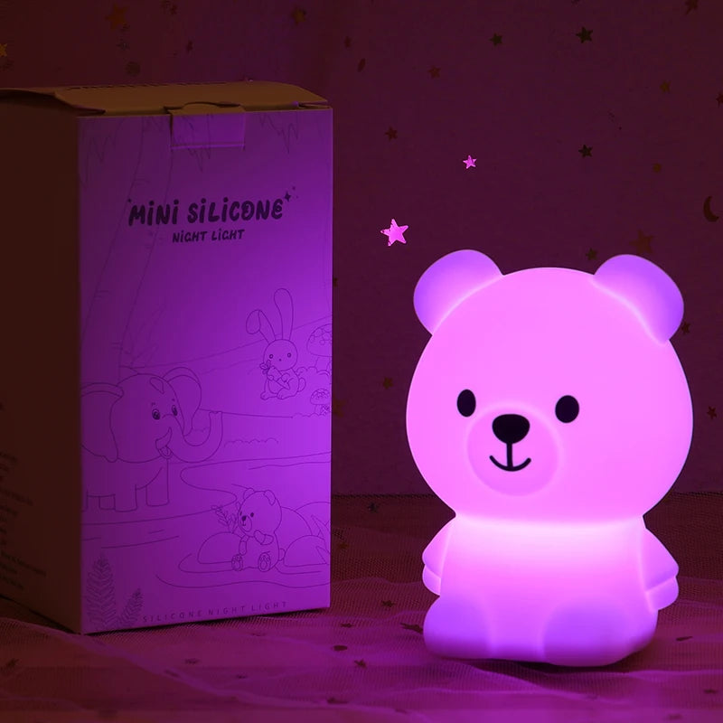 Mini Kawaii Baby Night - Lamp 7 Color-changing - Eye Protection - Bedroom Bedside Nightlight