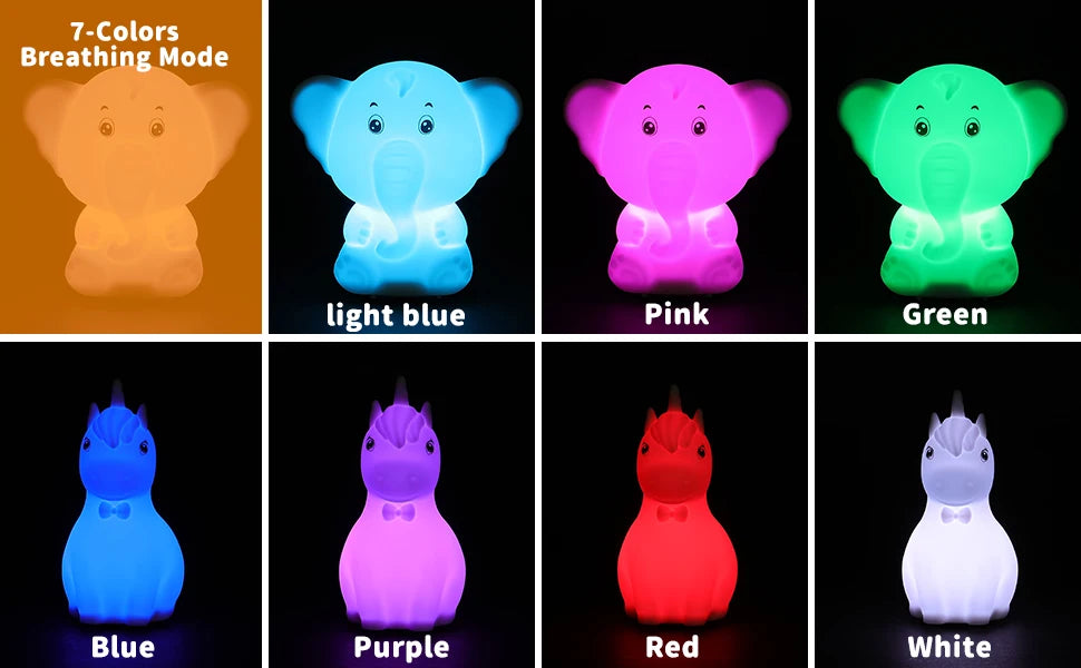 Mini Kawaii Baby Night - Lamp 7 Color-changing - Eye Protection - Bedroom Bedside Nightlight