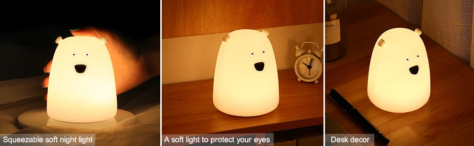 Mini Kawaii Baby Night - Lamp 7 Color-changing - Eye Protection - Bedroom Bedside Nightlight