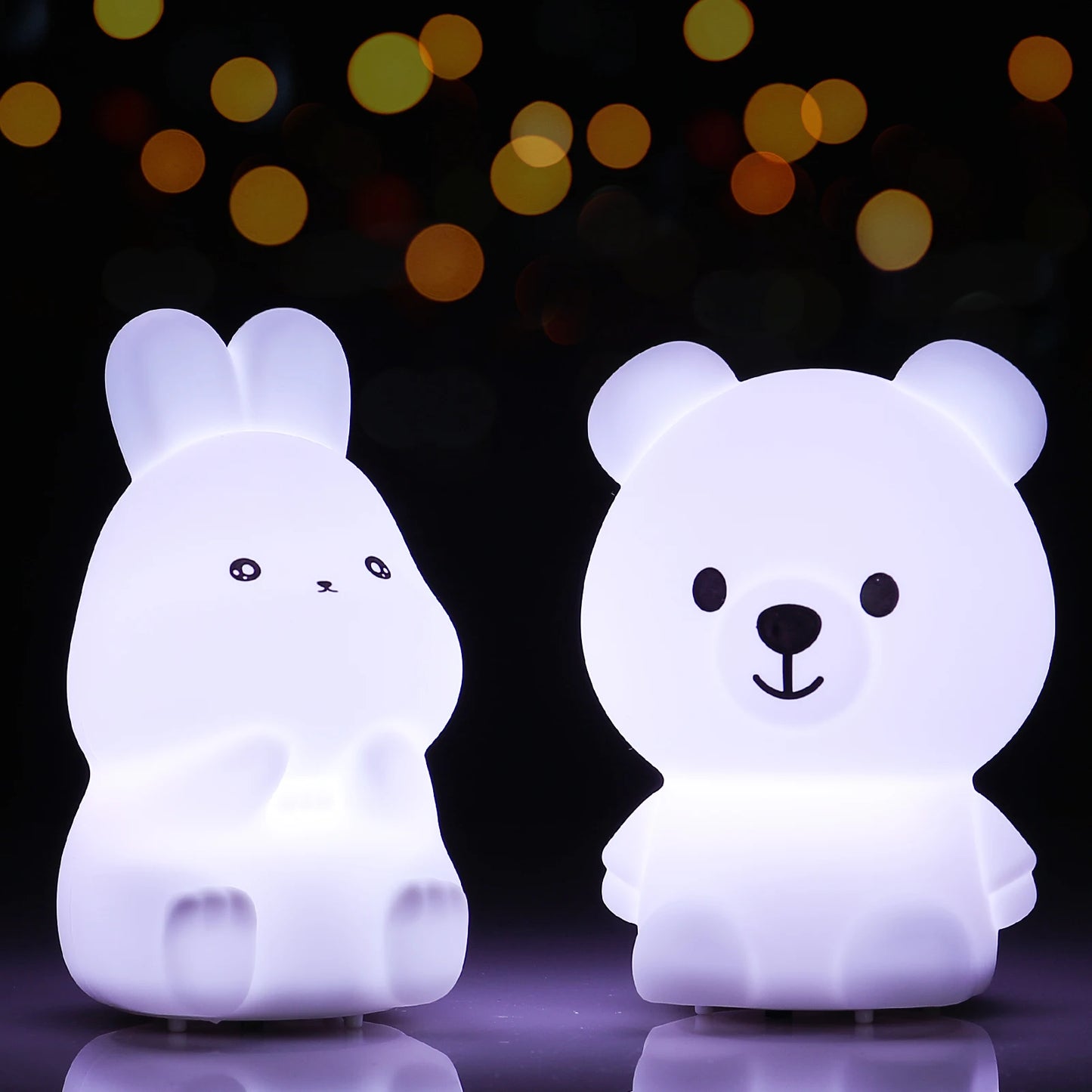 Mini Kawaii Baby Night - Lamp 7 Color-changing - Eye Protection - Bedroom Bedside Nightlight