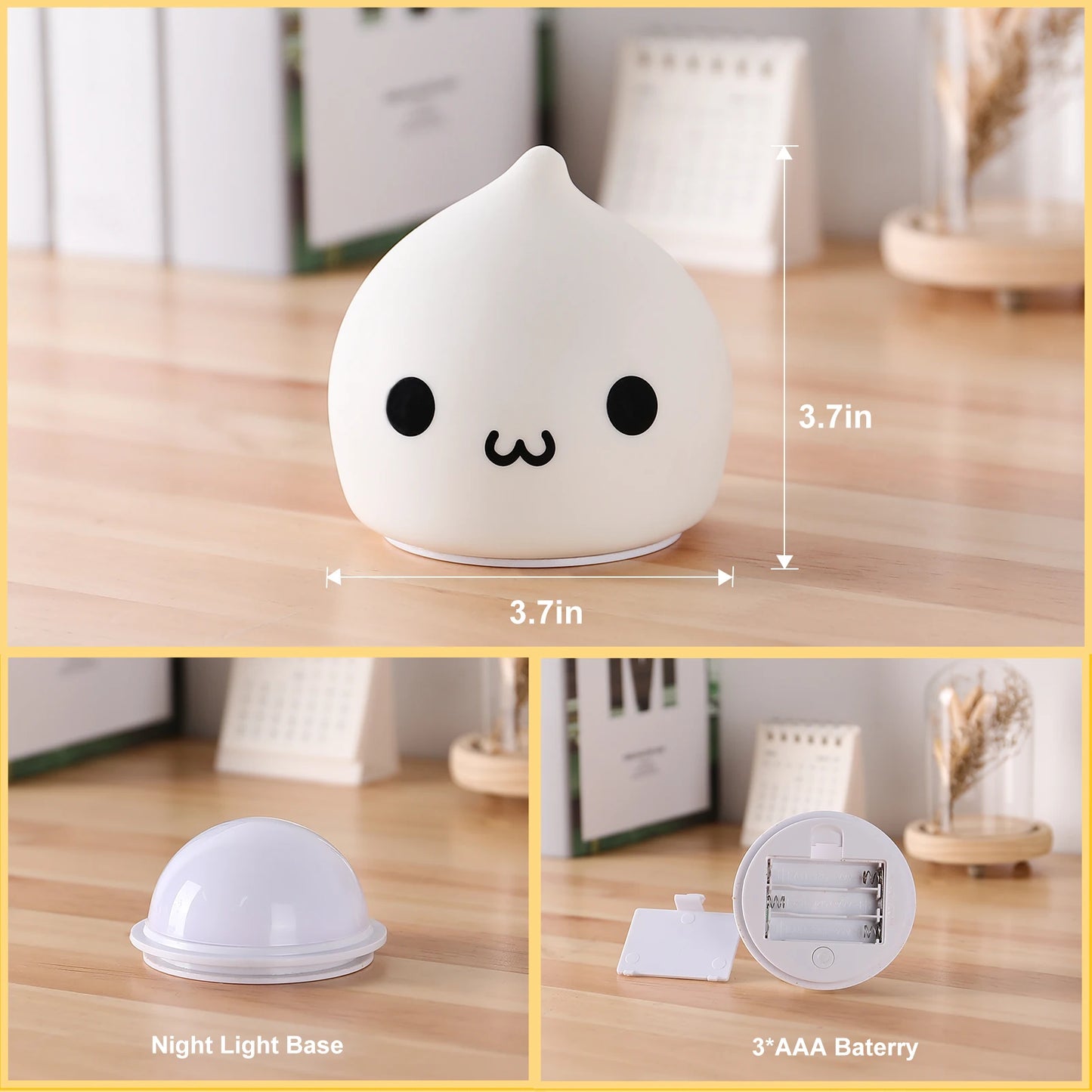 Mini Kawaii Baby Night - Lamp 7 Color-changing - Eye Protection - Bedroom Bedside Nightlight