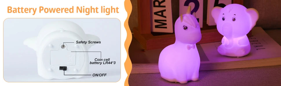 Mini Kawaii Baby Night - Lamp 7 Color-changing - Eye Protection - Bedroom Bedside Nightlight