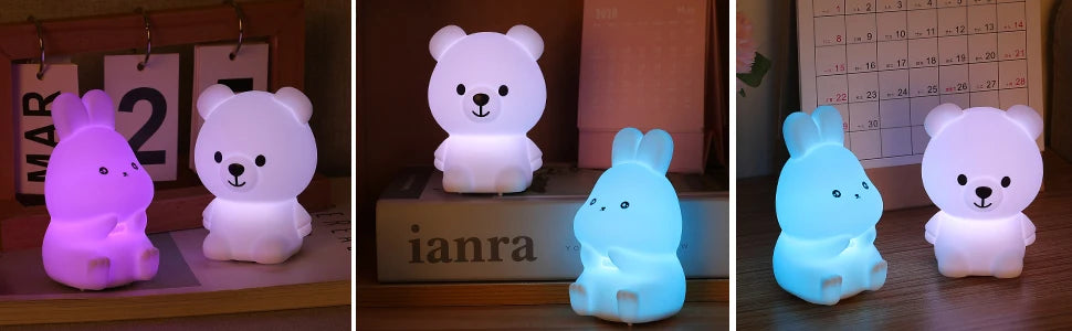 Mini Kawaii Baby Night - Lamp 7 Color-changing - Eye Protection - Bedroom Bedside Nightlight