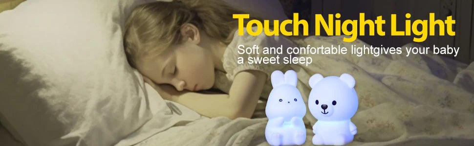 Mini Kawaii Baby Night - Lamp 7 Color-changing - Eye Protection - Bedroom Bedside Nightlight