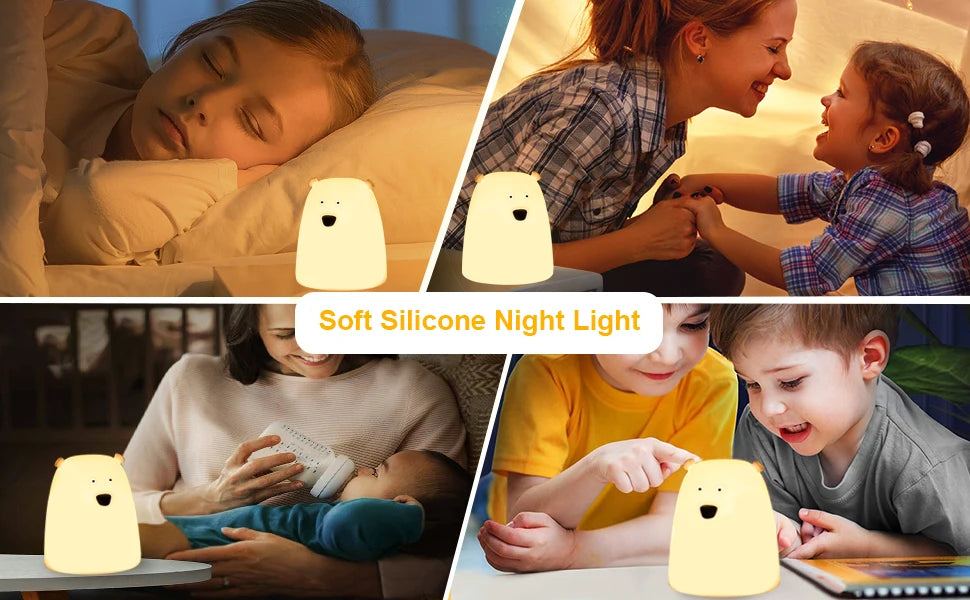 Mini Kawaii Baby Night - Lamp 7 Color-changing - Eye Protection - Bedroom Bedside Nightlight