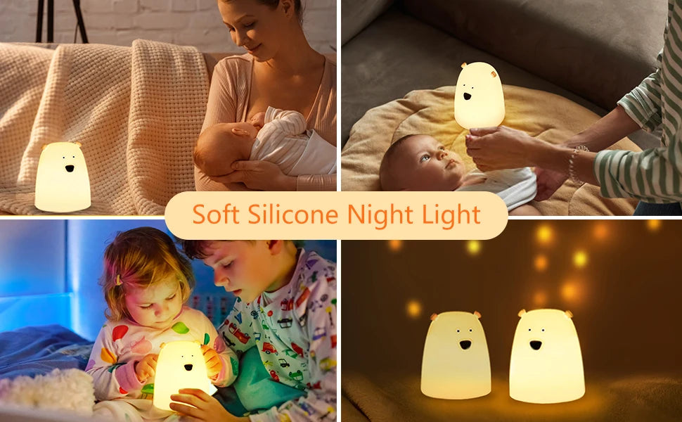 Mini Kawaii Baby Night - Lamp 7 Color-changing - Eye Protection - Bedroom Bedside Nightlight